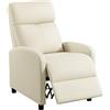 Soberine Poltrona Reclinabile Manuale Poltrona Lounge Imbottita Poltrocina con Poggiapiedi Poltrona Alzapersona Relax da Divano Soggiorno Camera da Letto Beige