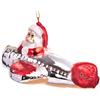 Brubaker Babbo Natale in Aeroplano - Palla di Natale in Vetro Dipinto a Mano - Bocca Soffiata Decorazione Dell'Albero di Natale Figure Buffe Decorazioni Ciondolo Decorazione Albero Palla - 12 cm