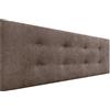 DHOME Testata in Similpelle o Tessuto AQUALINE Pro con 2 file di bottoni Testata imbottita Letto di lusso (Tessuto Marrone, 150x50cm (Letti 150/160))