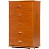 Liberoshopping Mobile Cassettiera in legno con 5 CASSETTI per camera da letto soggiorno L.53 x P.33 x H.91 (Ciliegio)