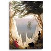 Printed Paintings Stampa su Tela (60x80cm): Caspar David Friedrich - Scogliere di Gesso su Rügen