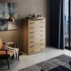 Linea Azzurra Settimino Maxi Cassettiera Camera da Letto in Legno Nobilitato Melaminico 7 Cassetti rinforzati Guide Metalliche 127x76x41cm Made in Italy
