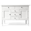 Mar.c.a. Design - Credenza Arte Povera con Piedini in Legno 100x40x85 cm 2 Ante 5 Cassetti - Madia Legno Made in Italy