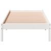 HEFZGDB Letto Extra Lungo senza Materasso Bianco 100x210 cm in Pino Struttura Letto Singolo Letto Matrimoniale Struttura Letto Matrimoniale Letti Matrimoniale per Camera Da Letto Camera Degli Ospiti