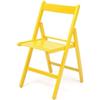 Indomita Set 4 sedia pieghevole in legno Penelope colore giallo