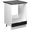 Vicco Mobile per forno da incasso Fame-Line, Nero rigato, 60 cm, PL Antracite, per la combinazione con altri moduli della serie Fame-Line