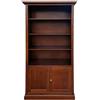 Mar.c.a. Design - Libreria Arte Povera con 4 Ripiani e 2 Ante - Libreria in Legno 90x41x186 cm con Base Piatta - Made in Italy
