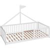COOL · DREAMS Letto Montessori 70 x 140 cm con barriera, bianco | Apache Wonderland CoolDreams
