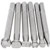 MUELODSIC Set 6 Strumenti per Timbri e Incisione su Pelle in Ottone Manico in Acciaio Kit per Lavorazione Artigianale Cuoio Timbri per Intaglio e Stampaggio Adatto a Principianti e