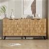 SACOOL Credenza 160,5 x 35,5 x 78 cm moderna con 4 ante - Design pratico per soggiorno, camera da letto e sala da pranzo