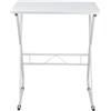 AVANTI TRENDSTORE - Stradella -Scrivania in metallo bianco con superficie di lavoro bianco. Dimensioni LAP ca. 60x70x44 cm