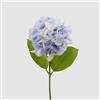 EDG - Enzo De Gasperi Ramo Ortensia Real Touch Artificiale con Foglie, Fiore Finto da Decoro H50 cm 3 Varianti(1pz) Azzurro