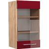 Vicco Mobile da cucina in vetro Fame-Line, Bordeaux lucido, 40 cm, per la combinazione con altri moduli della serie Fame-Line