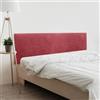 DHOME Testiera in similpelle o tessuto Acualine Liscio DUAL divisa in 2 pezzi Testiera imbottita di fascia alta Tappezzeria moderna (Tessuto Rosso, 180cm Dual (Letto 180/190))