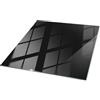 Wallfluent Piano del Tavolo in Vetro 50x50 cm Installazione Rapida Strumenti di Installazione Impermeabile Sostenibile Superficie Lisa Bordi Lucidi Facile da Pulire - Nero Liscio