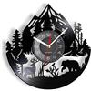 AGlitw Orologio Da Parete Con Disco In Vinile Della Fauna Selvatica E Della Foresta Orologio Da Parete Del Parco Nazionale Di Montagna Orologio Da Cervo Orologio Da Parete Dell'orso Artista De 12 Pollici