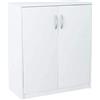 MATKAM Cassettiera 2 ante H L P 85 x 74 x 35 cm UN ripiano interno in legno Maniglie in metallo satinato Cerniere in metallo (bianco)