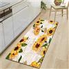 MNJLB Tappeto Passatoia-Tappeto Per La Cucina Domestica Lavabile Lungo Stampato In 3D Tappeto Moderno Francese Con Lettere Di Girasole Motivo Tappeti Per Scale Dell'Hotel Corridoio Per La Decorazione Della