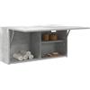 Homgoday - Armadietto da bagno a parete, per bagno, sospeso, armadio a muro, pensile, armadio per bagno, colore cemento grigio, 80 x 25 x 40 cm, in materiale legnoso