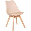 ATMOSPHERA CREATEUR D'INTERIEUR Atmosphera ATM23-157166J Sedia da pranzo Baya Beige, Poliuretano, Singolo