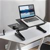 HUOLE Tavolo per computer portatile per letto ad angolo regolabile a 360 gradi, Portable Laptop Desk Pc Sofa Stand Air Space Desk,tavolo per divano libro-nero