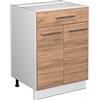 Vicco Mobiletto base per cucina Fame-Line, Rovere dorato, 60 cm con cassetto, senza piano di lavoro, per la combinazione con altri moduli della serie Fame-Line