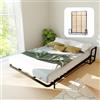 Wallbedking Letto a Scomparsa Verticale Classic 160 x 200 - Meccanismo a Pistone a Gas, Supporta fino a 350kg, Design Salva-spazio, Montaggio Facile, Compatibile con Materassi (Spessore Fino a 30cm)