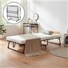 [en.casa] Letto Pieghevole con Materasso in Schiuma Fredda 90x200 cm Brandina con Rotelle Letto Singolo Richiudibile Portatile Salvaspazio