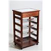 MASLEGNO CARRELLO PORTAFRUTTA VESUVIO NOCE CON CASSETTO MATTONELLE DECO LEGNO MASSELLO CASSETTI 380052