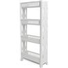 VIRSUS 1 Carrello Portaoggetti di colore bianco, misura 55x12x97 cm, carrellino Salvaspazio con ruote, scaffale stretto multiuso con 4 livelli da bagno, cucina, lavanderia (4 Ripiani)