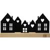UNUS Case stand città legno metallo casa decorative 5 nero