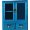 HYTROVE Vetrinetta a Muro Vintage in Legno Grande Capacità e Doppia Apertura, Mobiletto da Muro Design Rustico per Cucina e Soggiorno Lavorazione Artigianale Raffinata