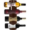 INOXLM lavorazioni inox INOXLM Porta Bottiglie acciaio| Porta Vino in varie colorazioni| PortaBottiglie da parete Bianco | Espositore per vino Nero| Espositore per 4 bottiglie Marrone| Cantinetta | Modello Mercurio (Brown)