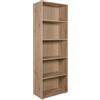 Composad | Libreria della Linea ESPRESSO con 4 Ripiani Regolabili, Libreria Moderna, per Ufficio, Soggiorno, Camera da Letto, (LxAxP) 69x200x35 cm, Rovere oak Mielato, Made in Italy