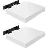 WOLTU Mensola da Muro, Set di 2, Scaffale Sospeso da Parete Libreria Piccola per Soggiorno Cameretta Porta CD DVD, Pannello MDF 25x22,9x3,8cm, Bianco, RG9488ws-2