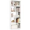 COSTWAY Libreria Geometrica a 5 Piani, Scaffale in Legno con 10 Scomparti, Mensola Espositiva a Pavimento, Scaffale Autoportante per Studio Soggiorno Camera da Letto, 60x25x160 cm
