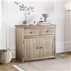 Vida Designs Panama, credenza con 2 ante e 2 cassetti, mobili in pino massiccio