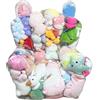 Generico Poltrona a sacco per riporre animali di peluche, poltrona a sacco trasparente per bambini con cerniera per riporre e organizzare animali di peluche, 35x30x45 cm/95x90x100 cm