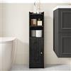 Hzuaneri Armadietto da bagno, Mobiletto da Bagno con Ante, Armadietto ad Angolo con Ripiani Regolabili, Organizzatore, Mobile Multiuso, 20 x 20 x 75 cm, Nero BC19704X