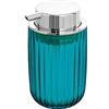 Inbagno Dispenser di Sapone Liquido in Turchese, Design Elegante, Ricaricabile con capacità 400 ml