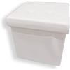 Home Tresor - Pouf Cassapanca Contenitore, Pouffe Poggiapiedi in Ecopelle, Seduta Imbottita, Misura Cm. 38 x 38 x 38, col. Bianco