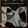 PETTI Artigiani Italiani - Accessori Tessili da Cucina, Copriforno 40x50 cm in Microfibra, Copri forno Moderno in Stampa Digitale Cerchio Nero Argento