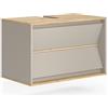 Vicco Mobile sottolavabo per bagno Edelin, Cachemire, 80 x 50 cm con 2 cassetti, per montaggio a parete e compatibile con sifoni standard