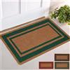 parpyon® Zerbino ingresso casa esterno Classico CM 40X80 in Cocco Naturale con fondo ANTISCIVOLO Tappeto entrata per esterno ed interno tappeti moderni (CM 40X80, Bordo-2V)