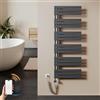 S'AFIELINA scaldasalviette Elettrico Bagno 1599×600mm Antracite, 1000 W termoarredo Elettrico Bagno con WiFi e termostato, Timer 7×24 h, Protezione antigelo, LCD, Tubi Piatti Design scaldasalviette