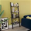 Vida Designs 4 Ripiano Slanted Scala Libreria, Moderno Leaning Shelf Unit for Soggiorno, Camera da letto or Ufficio, Space Saving Esposizione Storage, H154xW56xD29cm (Nero)