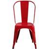 milani home - Set Di 2 Sedie In Metallo Di Design Moderno Industrial Vintage Colore Rosso Antico Ossidato Per Sala Da Pranzo Bar Ristorante Soggiorno - Rosso