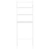 HUOLE Ripiani Lavatrice, Mobile Bagno Salvaspazio, Scaffale per WC a 3 Ripiani, Over Toilet Rack, Scaffale Rialzato (157*55*26 cm-Bianco)