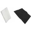 Figevida Filtro Universale per Friggitrice 25 x 30 cm - 1 Bianco + 1 Nero