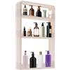 YISSALE Armadio pensile da bagno, cucina, da appendere, 40 x 10 x 63,5 cm, colore: bianco, a tre strati